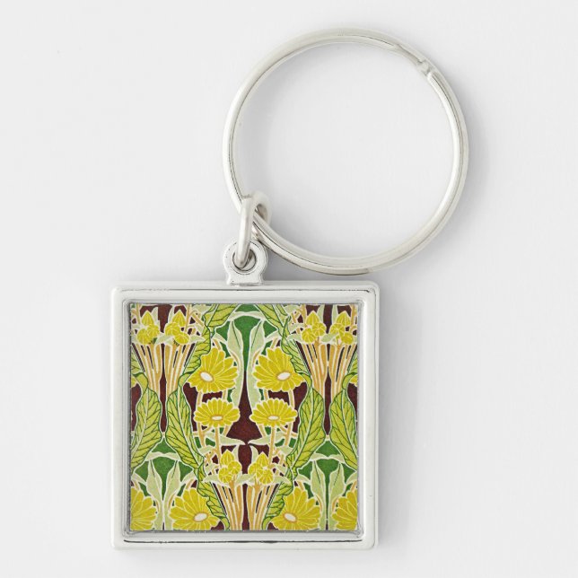 Art Nouveau Pattern #7 at Emporio Moffa Keychain (Front)