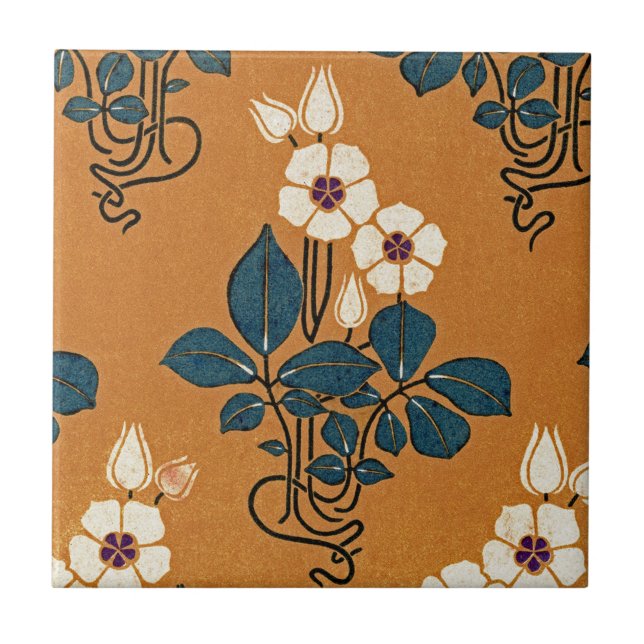 Art Nouveau pattern #7 Tile (Front)