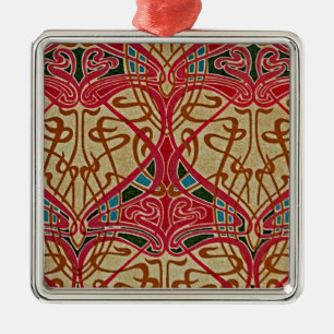 Art Nouveau Pattern #9 at Emporio Moffa Metal Ornament
