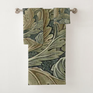 Art nouveau pattern of William Morris,vintage,bell Bath Towel Set