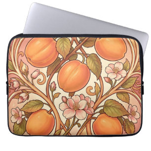 Art Nouveau Peach Blossom Ornament Laptop Sleeve