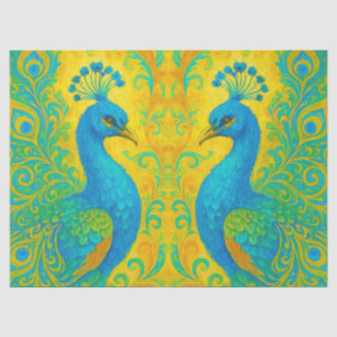 Art Nouveau Peacock 18lb Decoupage  Tissue Paper
