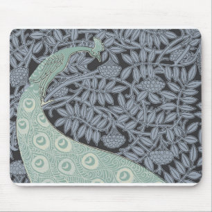 Art Nouveau Peacock Classic Vintage Bird Mouse Pad