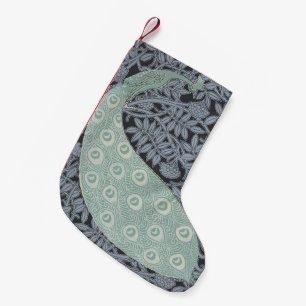 Art Nouveau Peacock Classic Vintage Bird Small Christmas Stocking