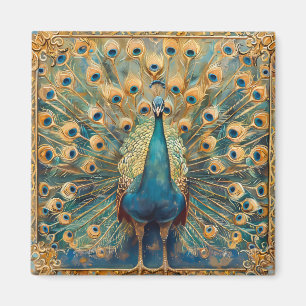Art Nouveau Peacock Magnet