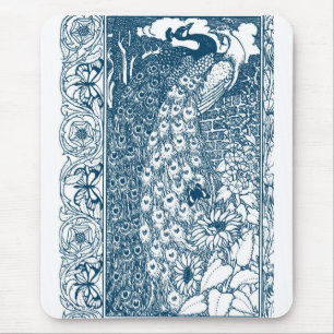 Art Nouveau Peacock Mouse Pad