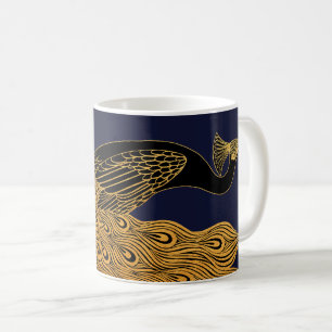 Art Nouveau Peacock Will Bradley Coffee Mug
