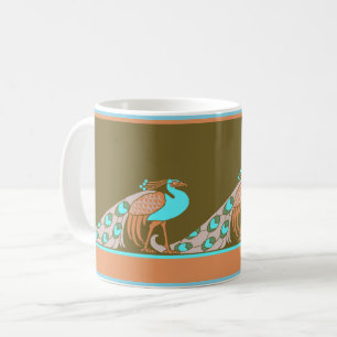 Art Nouveau Peacocks Café Mug