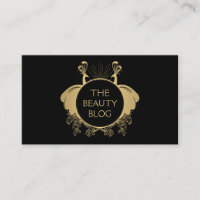 Art Nouveau Peacocks Logo Beauty Blogger