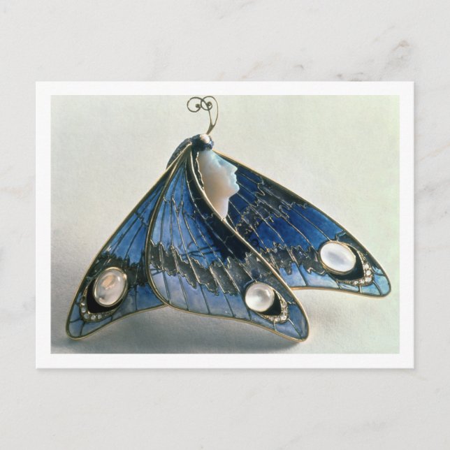 Art Nouveau pendant in the form a butterfly, c.190 Postcard (Front)