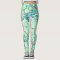 Art Nouveau Peony Flowers All Over Print Leggings