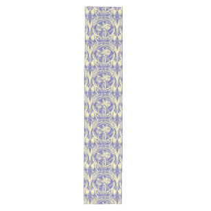 Art Nouveau Periwinkle & Ivory Tulip Table Runner