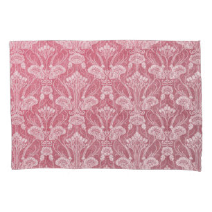 Art nouveau,pink, floral pattern,metallic chic,ele pillowcase