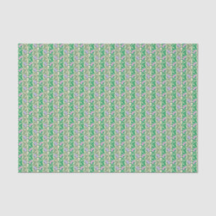 Art Nouveau pink water lilies damask Tissue Paper