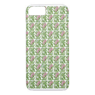 Art Nouveau pink water lilies wallpaper Case-Mate iPhone Case