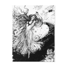 Art Nouveau Polychrome Oz Black and White