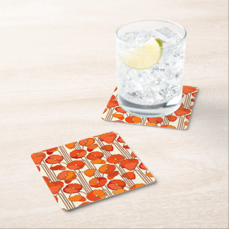 Art Nouveau Poppies Coasters
