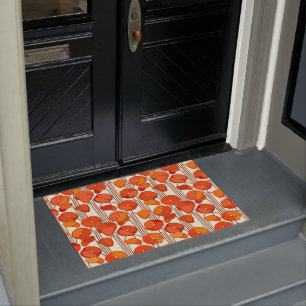 Art Nouveau Poppies Doormat