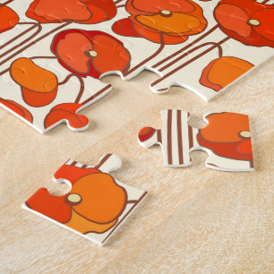 Art Nouveau Poppies Jigsaw Puzzle