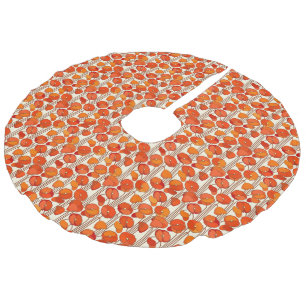 Art Nouveau Poppies Tree Skirt