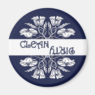 Art Nouveau Poppy Dishwasher Magnet