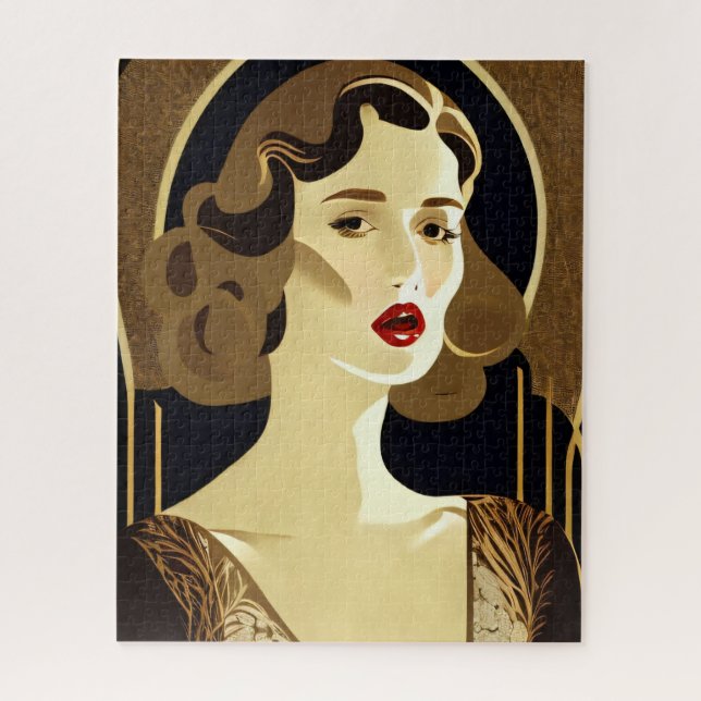 Art Nouveau Portrait  Jigsaw Puzzle (Vertical)