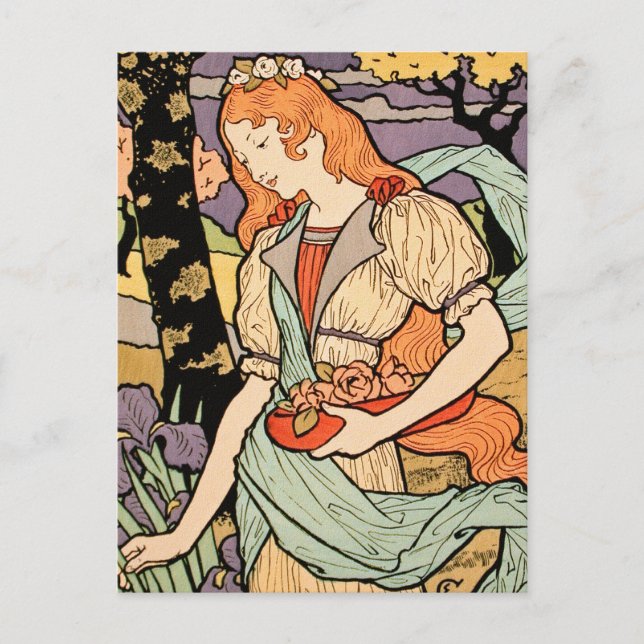 Art Nouveau Postcard: by Grasset Postcard (Front)