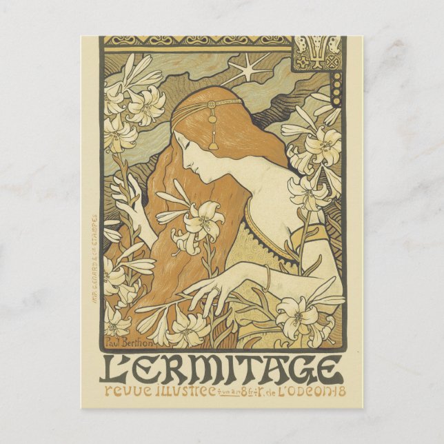 Art Nouveau Postcards - L'ermitage (Front)