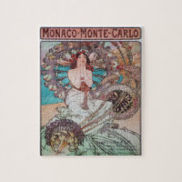Art Nouveau Poster by Alphonse Mucha Monaco Girl