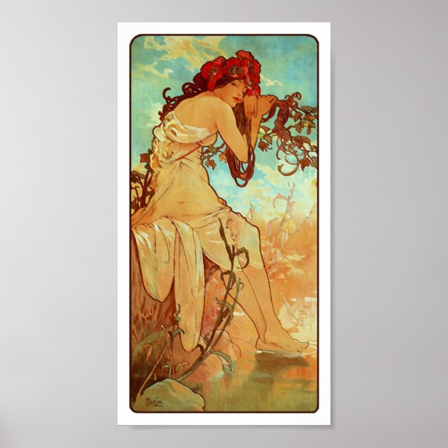 Art Nouveau Poster - Mucha - Summer (Front)