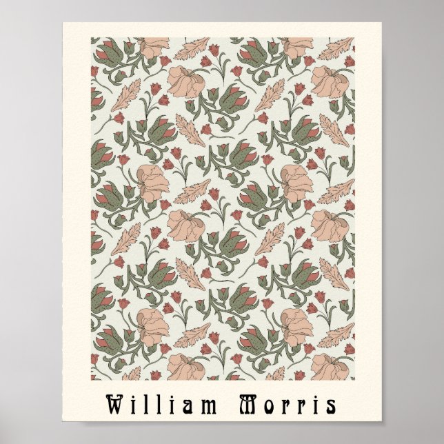 Art nouveau poster William Morris vintage flowers  (Front)
