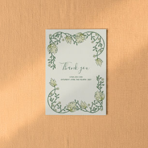 Art Nouveau pretty frame thank you Card