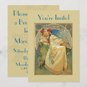 Art Nouveau Princess Bridal Shower Invitation