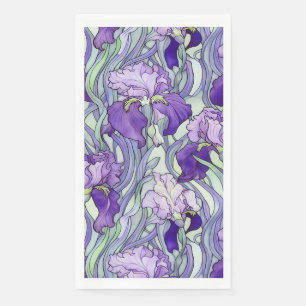 Art Nouveau purple iris Napkins
