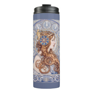 Art Nouveau Queen Portrait Thermal Tumbler