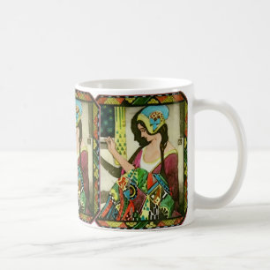 Art Nouveau Quilter Poster – Vintage Sewing Woman  Coffee Mug