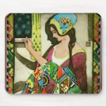 Art Nouveau Quilter – Vintage Sewing Woman  Mouse Pad<br><div class="desc">Celebrate the artistry of sewing and textile craftsmanship with this stunning Art Nouveau-inspired quilter illustration. Featuring a graceful woman engaged in detailed needlework, this design blends vintage elegance with vibrant color—perfect for creative spaces and craft lovers. Professionally enhanced for print, this artwork offers crisp detail, refined tones, and a balanced...</div>