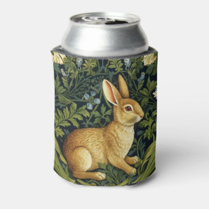 Art nouveau rabbit in the garden can cooler