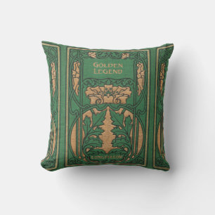 Art Nouveau Reading Throw Pillow