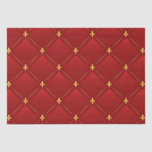 Art Nouveau red and gold holiday Tissue Paper