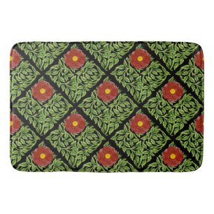 Art Nouveau Red Rose De Morgan Bath Mat