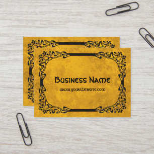 Art Nouveau Retro Elegant Black Decorative Border Business Card
