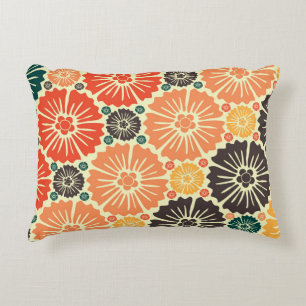 Art Nouveau Retro Wallpaper Design. Accent Pillow