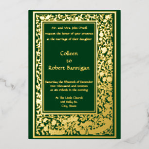 Art Nouveau Rose Vine Border Wedding