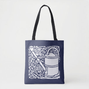 Art Nouveau Roses and Watering Can Tote Bag