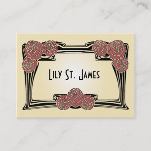 Art Nouveau Roses Chubby Card