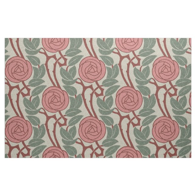 Art Nouveau Roses Fabric (Fat Quarter)