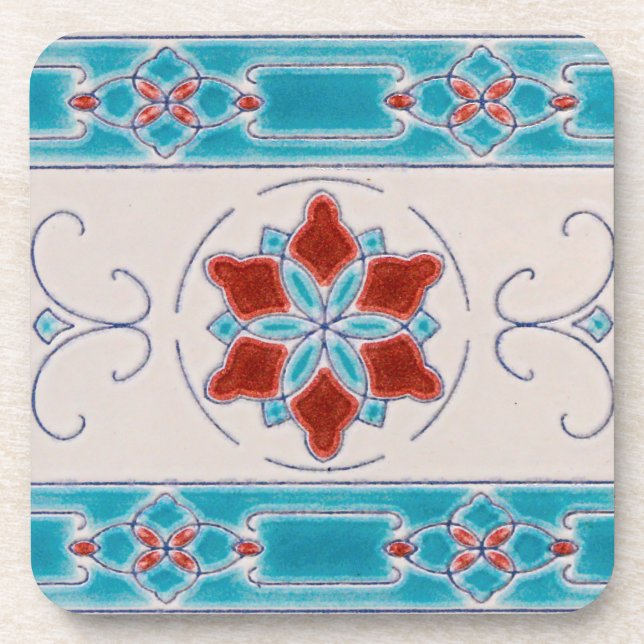 Art Nouveau’s Majolica Tiles Coaster (Front)