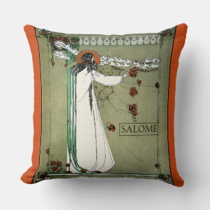 Art Nouveau Salome Throw Pillow