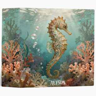 Art Nouveau Sea Horse Binder